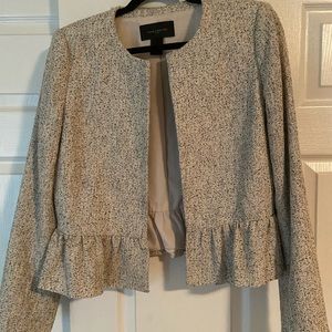 Ann Taylor factory peplum tweed suit jacket